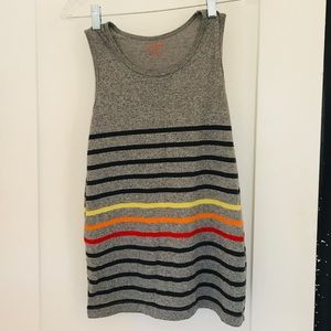 Multi colored striped boys tank top
